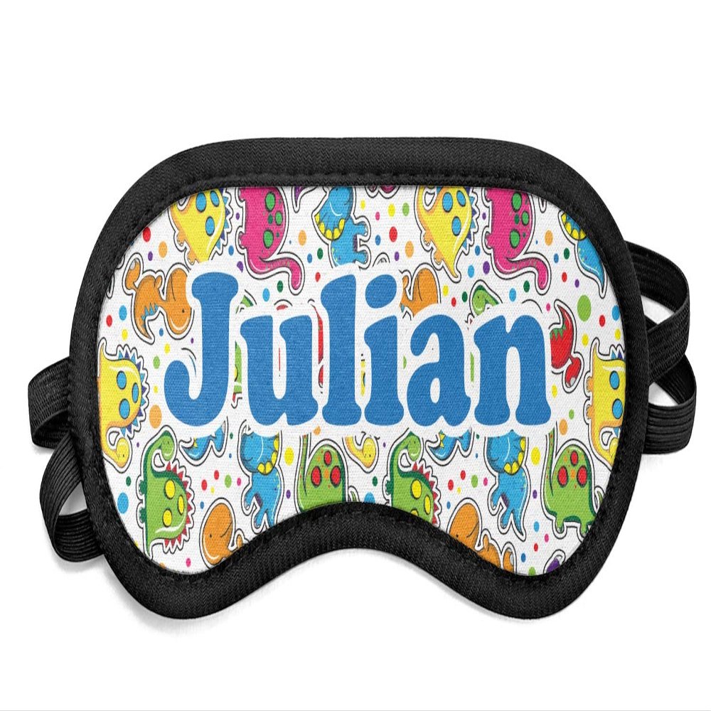 Personalized Dinosaur Print Sleeping Eye Mask - Small