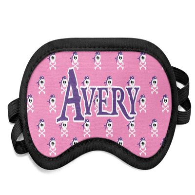 Personalized Pink Pirate Sleeping Eye Mask - Small