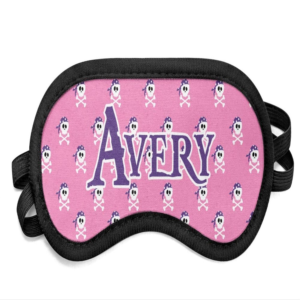 Personalized Pink Pirate Sleeping Eye Mask - Small