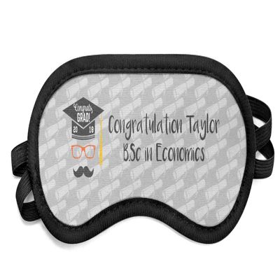 Personalized Hipster Graduate Sleeping Eye Mask - Small