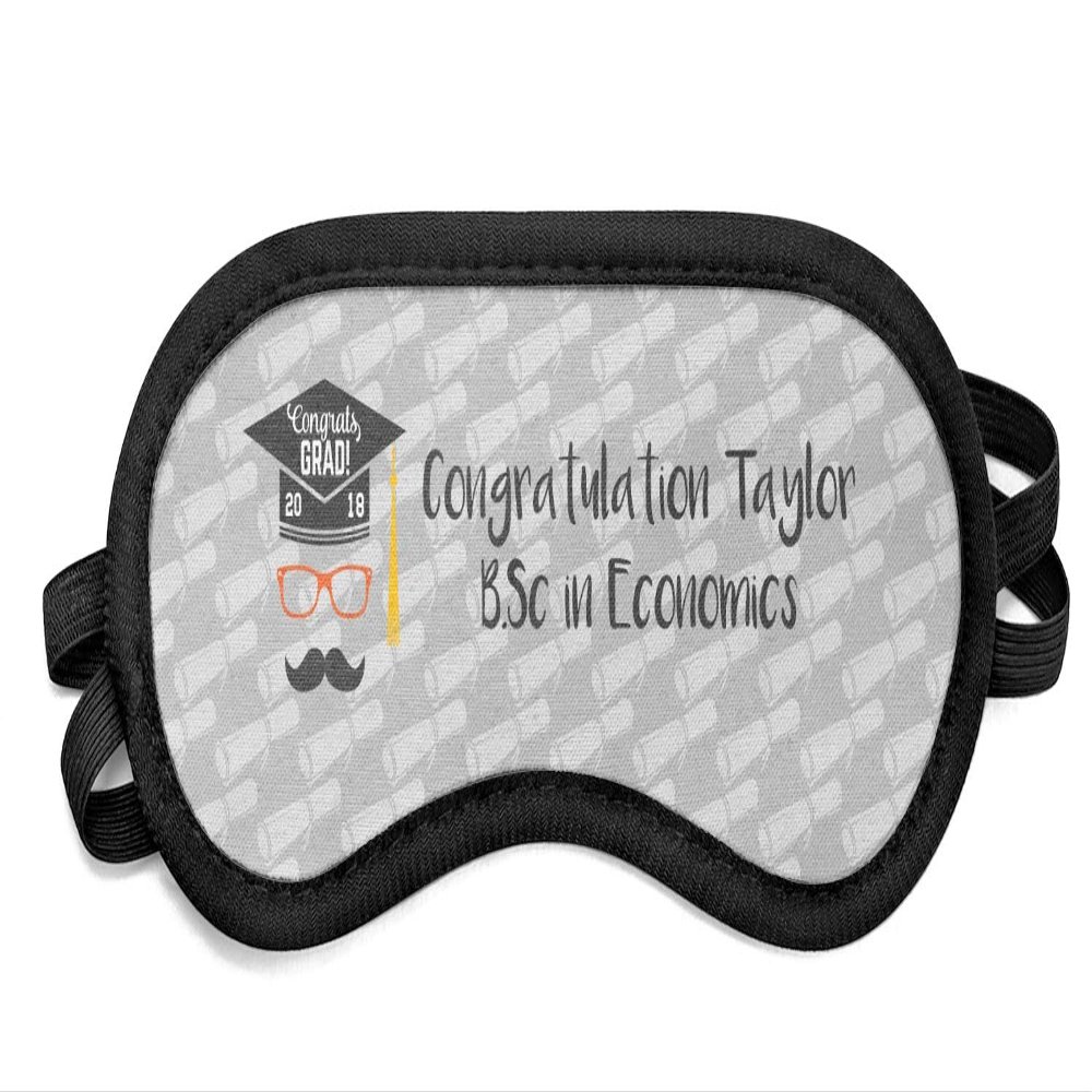 Personalized Hipster Graduate Sleeping Eye Mask - Small