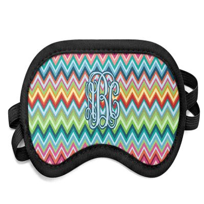 Personalized Retro Chevron Monogram Sleeping Eye Mask - Small