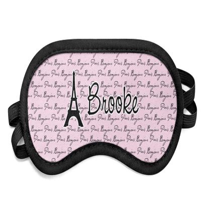 Personalized Paris Bonjour and Eiffel Tower Sleeping Eye Mask - Small