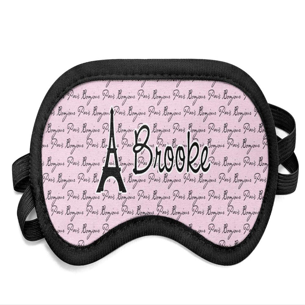 Personalized Paris Bonjour and Eiffel Tower Sleeping Eye Mask - Small
