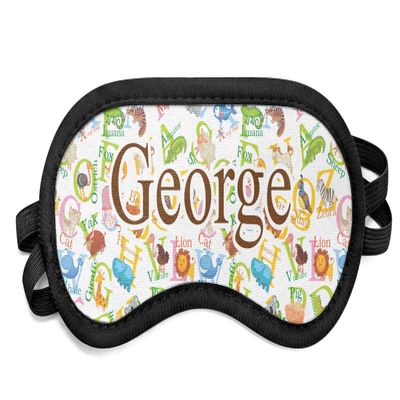 Personalized Animal Alphabet Sleeping Eye Mask - Small