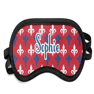 Personalized Patriotic Fleur de Lis Sleeping Eye Mask - Small