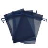 100 Pcs Navy 4x6 Sheer Drawstring Organza Jewelry Pouches - Wedding Party Favor Gift Bags, Candy Bags [Kyezi Design and Craft] view 1