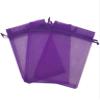 100 Pcs Purple 4x6 Sheer Drawstring Organza Bags - Jewelry Pouches, Wedding Party Favor & Candy Bags [Kyezi Design and Craft] view 1