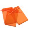 100 Pcs Orange 3x4 Sheer Drawstring Organza Bags - Jewelry Pouches, Wedding Party Favor & Candy Bags [Kyezi Design and Craft] view 1