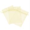 100 Pcs Beige 5x7 Sheer Drawstring Organza Bags - Jewelry Pouches, Wedding Party Favor & Gift Bags - Kyezi Design and Craft view 1