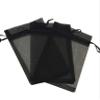 100 Pcs Black 2x3 Sheer Drawstring Organza Bags Jewelry Pouches Wedding Party Favor Gift Bags Gift Bags Candy Bags [Kyezi Design and Craft] view 1