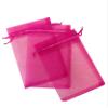 100 Pcs Fuchsia 2x3 Sheer Drawstring Organza Bags Jewelry Pouches Wedding Party Favor Gift Bags Gift Bags Candy Bags [Kyezi Design and Craft] view 1