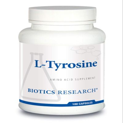 Biotics Research L Tyrosine 500 Milligram, Mood and Memory Support, Supports Overall Relaxation Response, Supports Thyroid Function. 100 Capsules