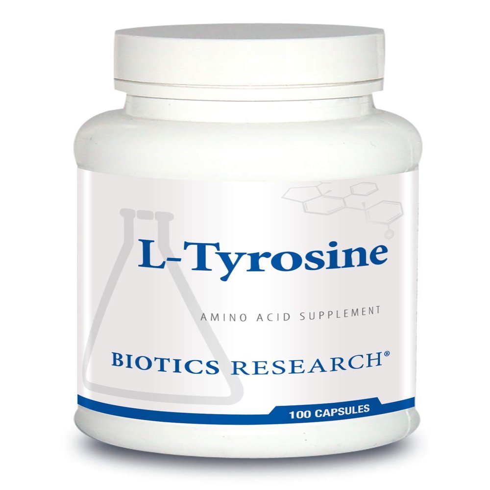 Biotics Research L Tyrosine 500 Milligram, Mood and Memory Support, Supports Overall Relaxation Response, Supports Thyroid Function. 100 Capsules