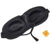 Adjustable 3D Contoured Eye Sleeping Masks Eye Shade with Earplugs Travel Sleep Aid Eye Cover Light Blocking Sleep Mask for Sleeping, Shift Work, Naps, Night Blindfold Eyeshade for Men and Women Kids view 1