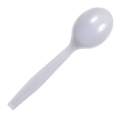 Daxwell Plastic Soup Spoons, Medium Heavyweight Polystyrene (PS), 5 9/16", White, A10003783 (Case of 1,000; 10 Boxes of 100)