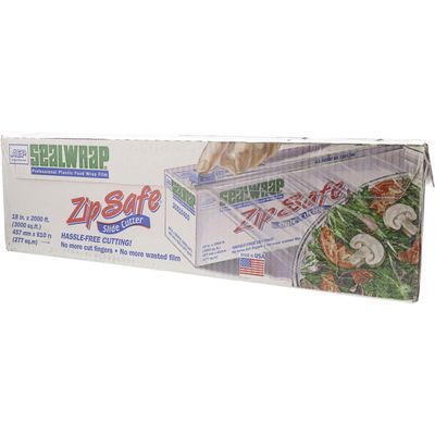 Sealwrap Cling Classic Zip Safe Plastic Wrap, 18" Wide by 2000' Length, Clear, 148.8 Ounce