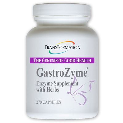 TRANSFORMATION THE GENESIS OF GOOD HEALTH - GastroZyme Supplement, Uniquely Formulated with Enzymes & Papaya Leaf, rhodiola rosea Herbs, Soothes & relieves Gastrointestinal discomfort, 270 Capsules