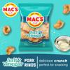 Mac's Salt & Vinegar Fried Pork Skins - Salt & Vinegar Flavored Chicharrones Pork Rinds - Low Carb, Gluten-Free, Keto-Friendly Snack- 3oz (12-Pack) view 2