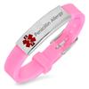 Sunling Custom Adjustable Silicon Medical Alert Allergy Awareness Bracelet for Women Men Kids,Free Engraving Emergency ID Bangle for Son,Daughter,Parents view 1