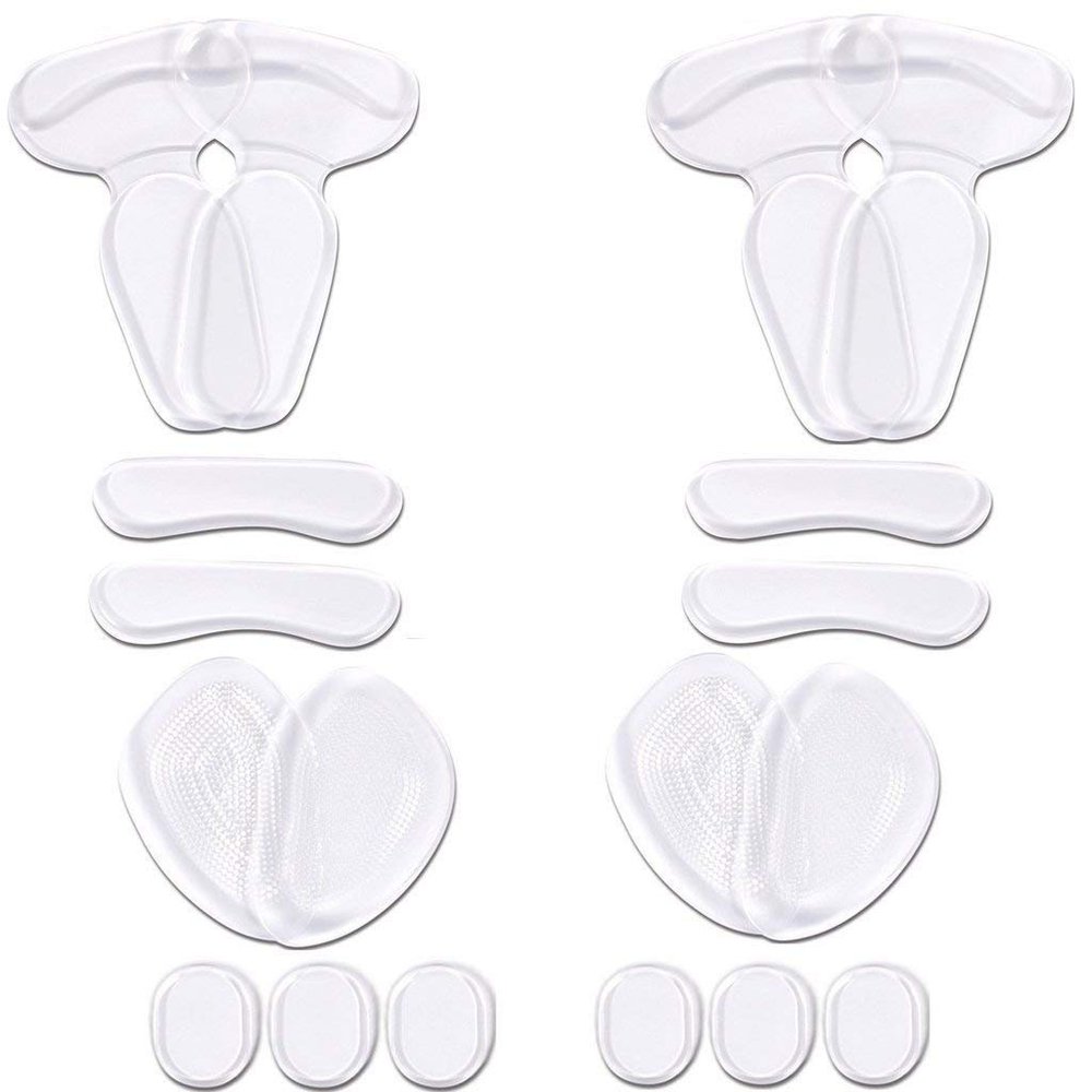 18 Piece Heel Pads Grips Snugs Prevent Blister Relief Heel Pain, High Heel Inserts Ball of Foot Insoles