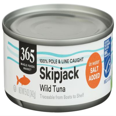 365 by Whole Foods Market, Salted Skipjack Tuna in Water, 5 Ounce