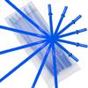 10.5" Long Rainbow Colored Reusable Plastic Replacement Straws, Fits Most Tumblers, Set of 10 with Cleaning Brush (Blue) view 1