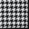 Club Pack Houndstooth Pattern Printed Beverage Size Paper Napkins Box of 192 view 1
