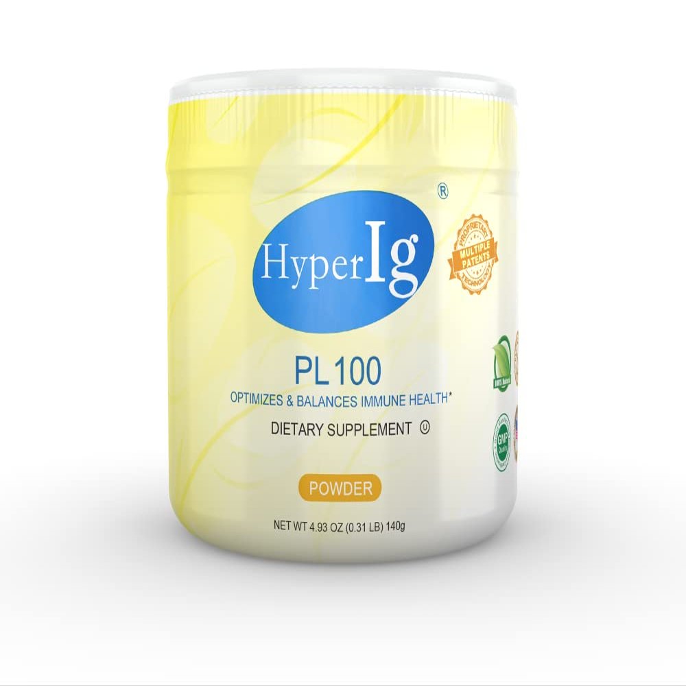 HYPERIG PL-100 Egg Protein Powder, Hyperimmune Egg Supplement, 140g  Immune Support, Digestive Wellness, Energy & Muscle Strength, Gluten-Free