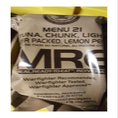 Andrews Corner MRE Meals Survival Food 2019 US MILITARY MEALS READY TO EAT Meal Prepper Food (Tuna with Lemon Pepper - Meal 21)