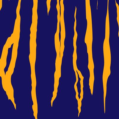 Club Pack Tiger Stripes Purple/Gold Printed Luncheon Size Paper Napkins Box of 192