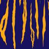 Club Pack Tiger Stripes Purple/Gold Printed Luncheon Size Paper Napkins Box of 192 view 1