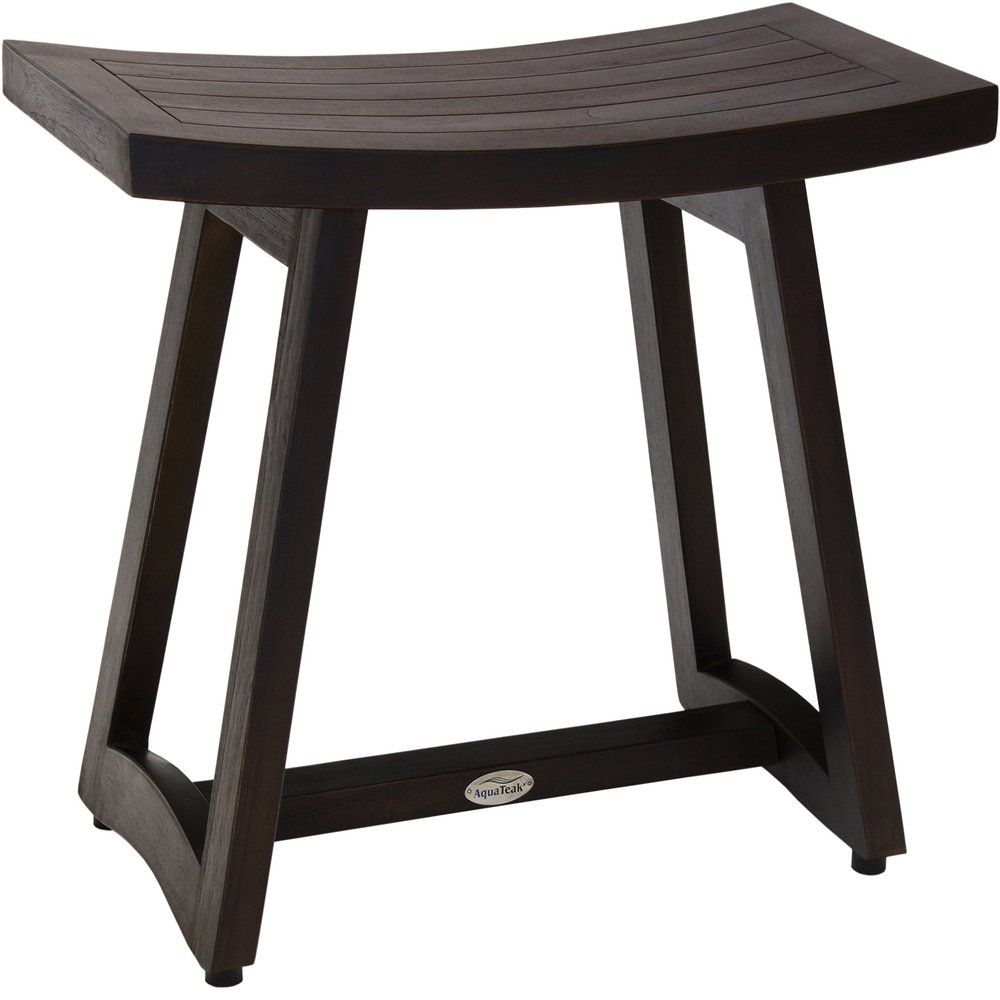 Patented 24" Asia Buru Mocha-Shield Teak Shower Bench - A. Bench