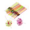 100PCS Disposable Bendable Drinking Straws Tropical Umbrella Parasol for Hawaiian Beach Cocktail Luau Party Decorations Supplies view 1