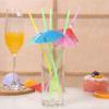100PCS Disposable Bendable Drinking Straws Tropical Umbrella Parasol for Hawaiian Beach Cocktail Luau Party Decorations Supplies view 3