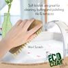 LOLA Bamboo Scrub Brush for Cleaning, Ergonomic Sustainable Durable Poly Bristles Made from Recycled Soda/Water Bottles Easy Hang Hole 1 Pack view 2