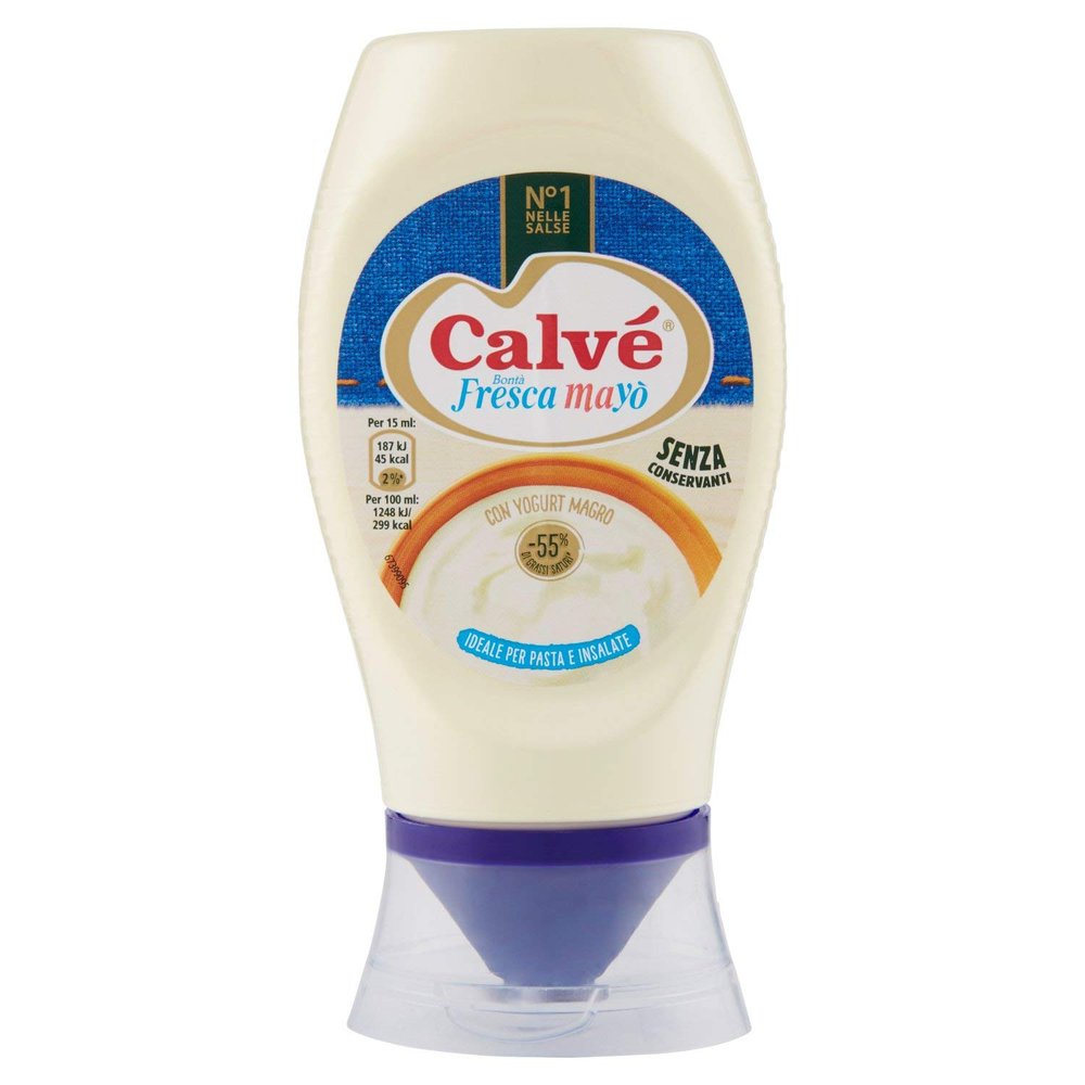 Calv: "Fresca Mayo" Top Down Italian Mayonnaise with Yogurt 7.93 Fluid Ounce (225ml)