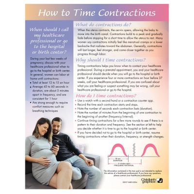 How to Time Contractions Tear Pad, English/Spanish