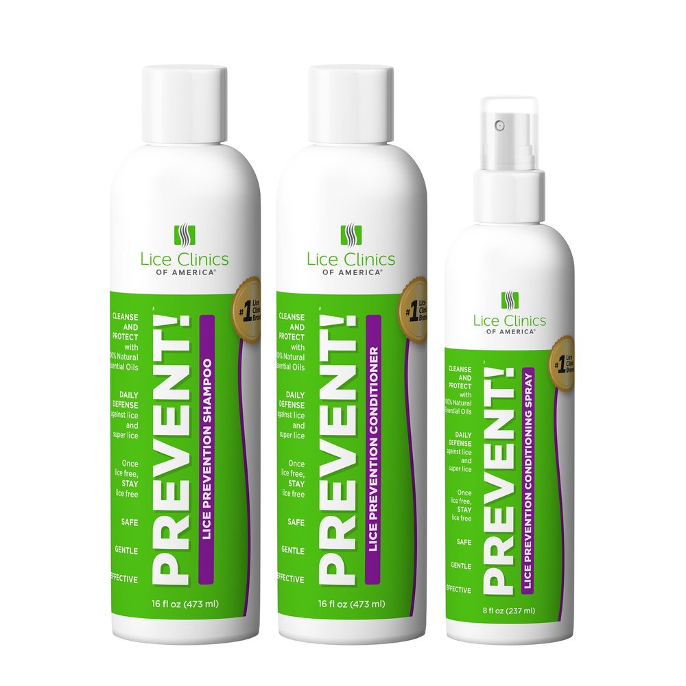 Lice Clinics Lice Prevention 3-Pack 16oz Shampoo, Conditioner & Spray Kit
