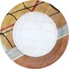 Club Pack Volleyball Game Printed 9in Paper Plates Box of 96 view 1
