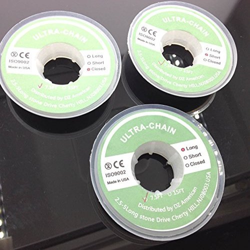 SmileOrthoElastic Ultra Clear Power Chain 7.5 FT Dental Orthodontic Dentist Orthodontist (1 x Closed + 1 x Short + 1 x Long)