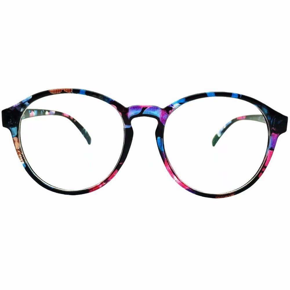 HUIHUIKK +2.00 Oversize Bifocal Reading Glasses D Shape Bifocals Mens Womens Readers Floral Frames
