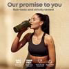 Smartshake O2GO ONE Plastic Protein Shaker Bottle 800 ml | 27 oz - Leakproof Screw-on Lid - BPA Free  Unisex - Black view 4