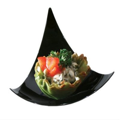 100 Black Plastic Mini Triangle Dessert Plates 100 Shooting Star Mini Appetizer Plates Small Cocktail Party Plates Sushi pie Tasting Plates Sample Plates 