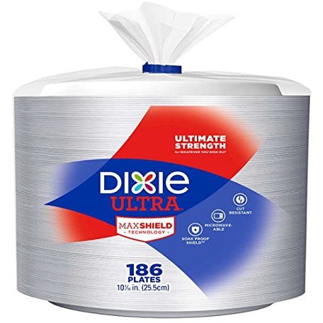 Dixie Ultra ZAZ Paper Plates, Heavyweight (10 1/16" Ultra 186 CT)