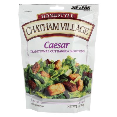 Chatham Village Traditional Cut Croutons - Caesar - Case of 12-5 oz.