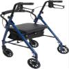 Probasics Junior Aluminum Rollator with 6 Inch Wheels, 250 Pound Weight Capacity, Blue view 2