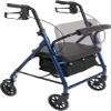 Probasics Junior Aluminum Rollator with 6 Inch Wheels, 250 Pound Weight Capacity, Blue view 3