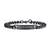 VNOX Medical Alert ID Type 2 DIABETES-7MM Black Stainless Steel Thin Link Emergency Bracelet for Men,8.8" view 1