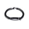VNOX Medical Alert ID Type 2 DIABETES-7MM Black Stainless Steel Thin Link Emergency Bracelet for Men,8.8" view 4